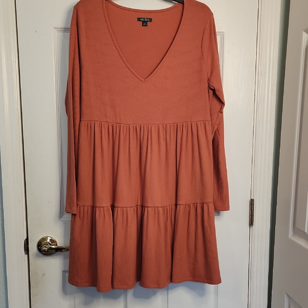 Wild Fable Long Sleeve Rust Dress